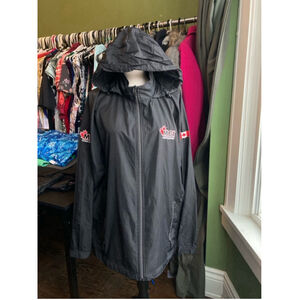 Men's Unbranded Jacket L Black Red